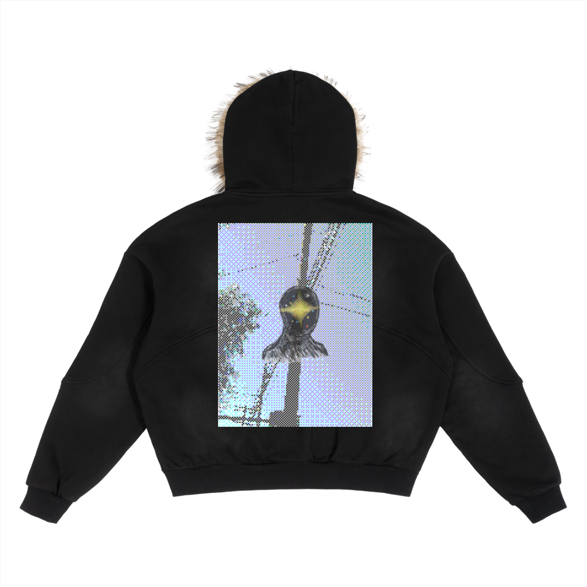Retro Flip Detachable Fur Hoodie