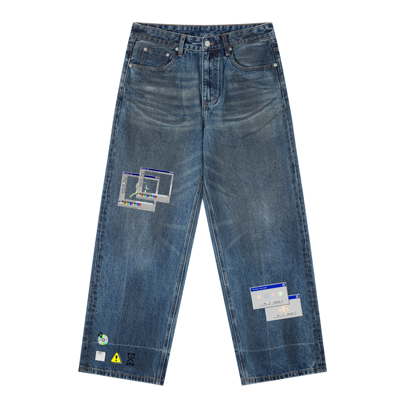 Early Internet Vintage Wash Jeans