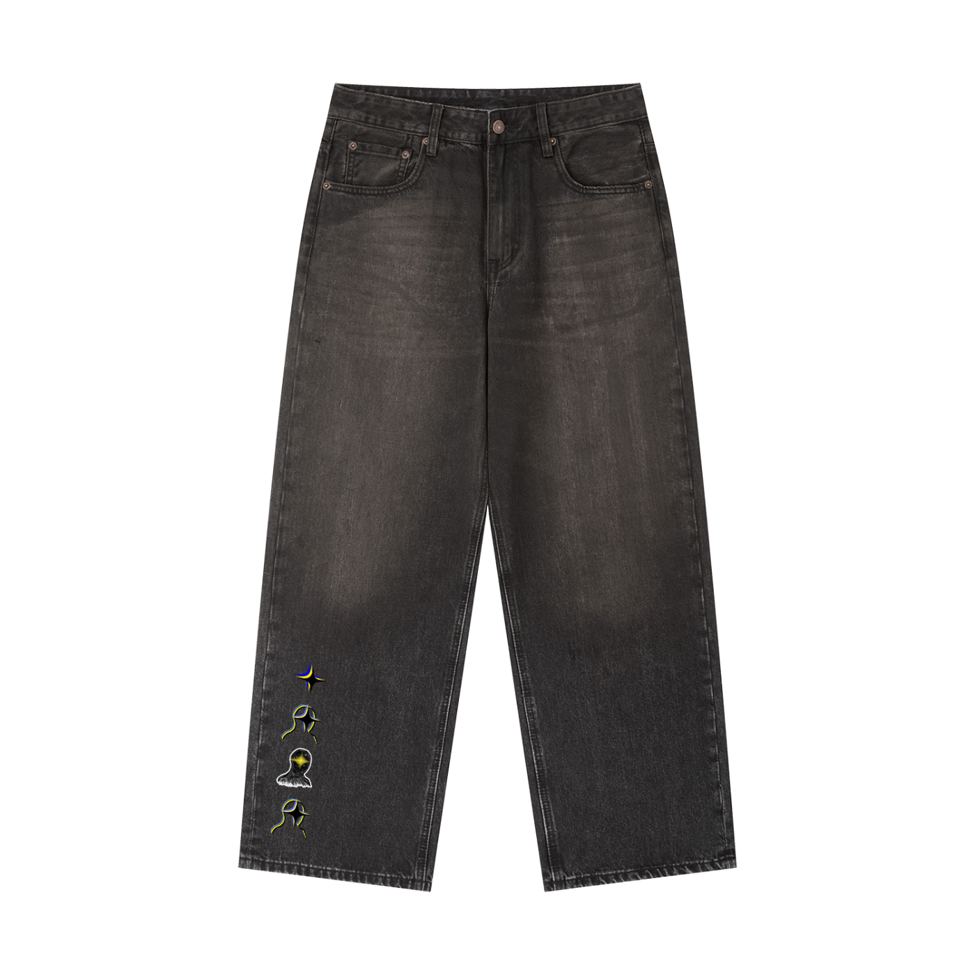 Flipstore Classic Black Heavyweight Denim Jeans